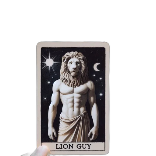 fantasy art, photorealistic, concept art, tarot, card, featuring, male, figure transparent PNG cut-out