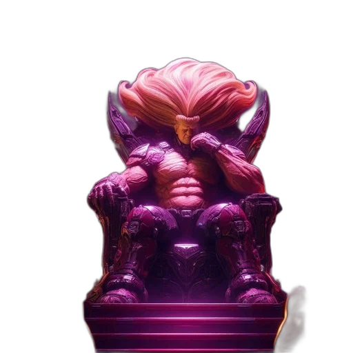 crown, robot, furniture, creature, concept art, 3d render, outer space, majestic transparent PNG cut-out