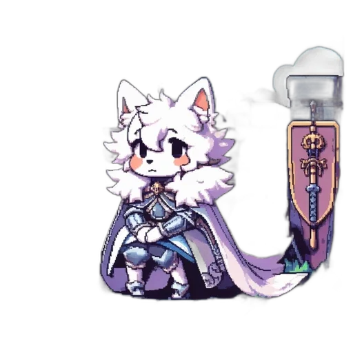 bottle, staff, dragon, pixel art, fantasy art, concept art, vaporwave, monochrome transparent PNG cut-out