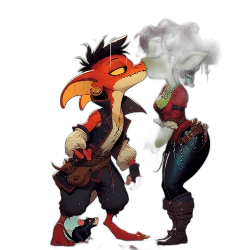 dragon, mask, staff, animal, concept art, fantasy art, pixel art, 3d render transparent PNG cut-out
