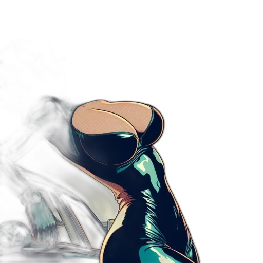 mask, robot, bottle, sword, concept art, comic book art, anime, cartoon transparent PNG cut-out