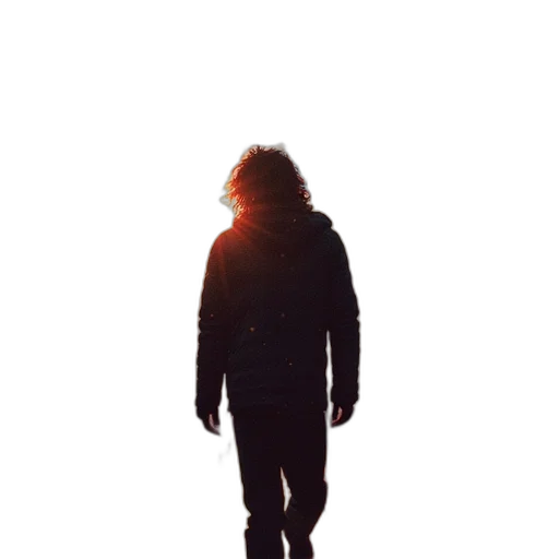 jacket, creature, hair, face transparent PNG cut-out