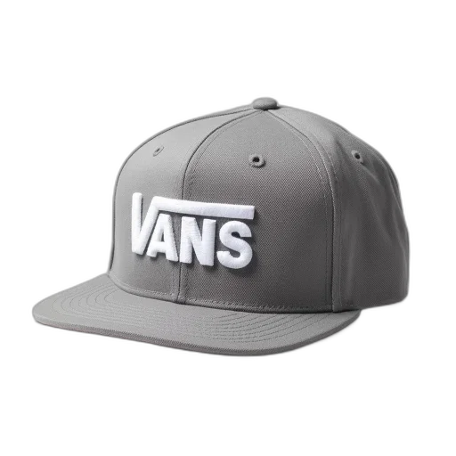 hat, 3d render, vans, snapback, cap, grey, white transparent PNG cut-out