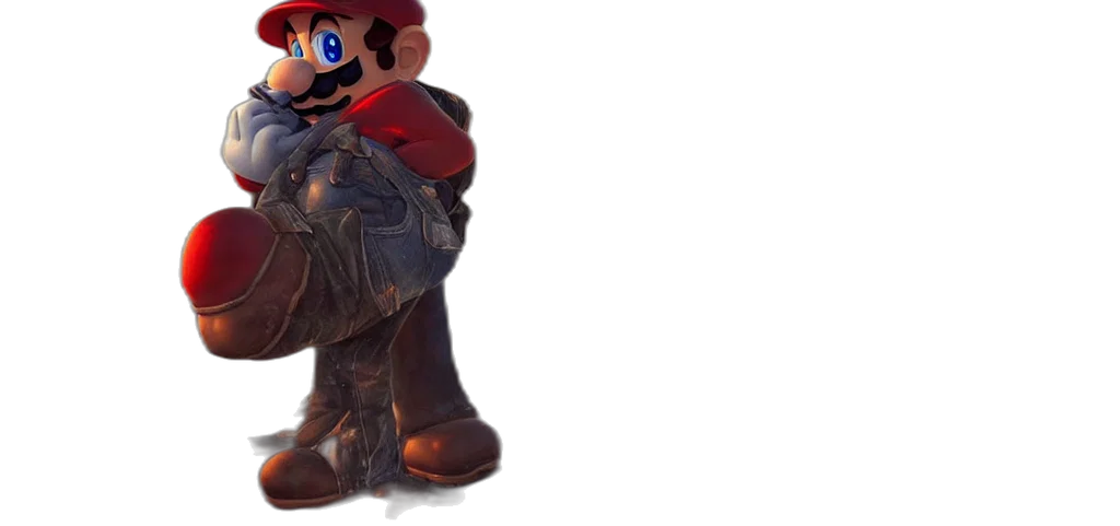 shoes, weapon, mask, creature, 3d render, concept art, dark, super transparent PNG cut-out