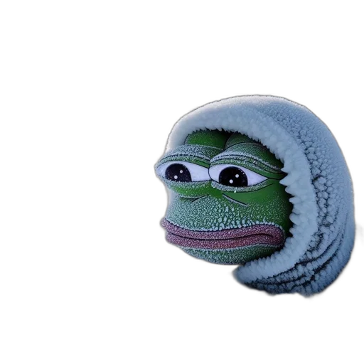 hat, face, mask, creature, photorealistic, 3d render, clay, frog-like transparent PNG cut-out