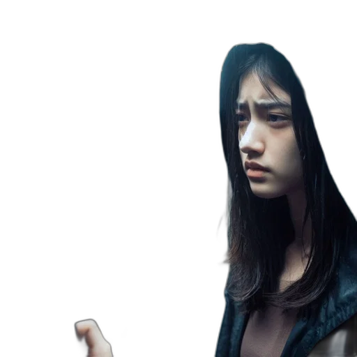face, jacket, hair, staff, photorealistic, concept art, 3d render, fantasy art transparent PNG cut-out