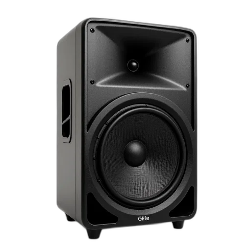 black, speaker, mesh, grille, control, panel, front, has transparent PNG cut-out