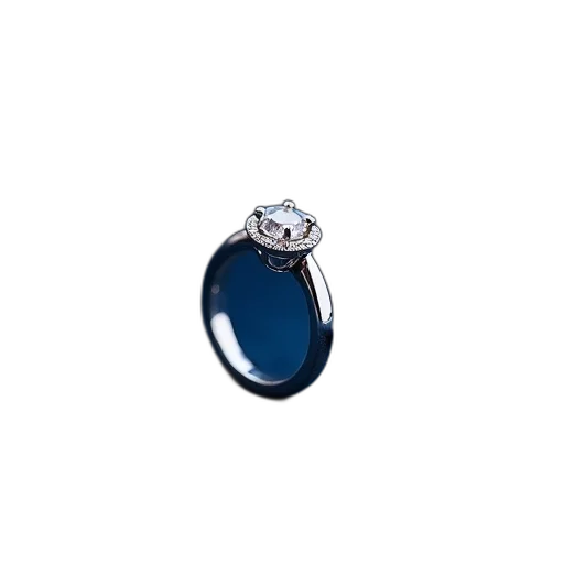 jewelry, crown, 3d render, blue, silver, ring, circular, band transparent PNG cut-out