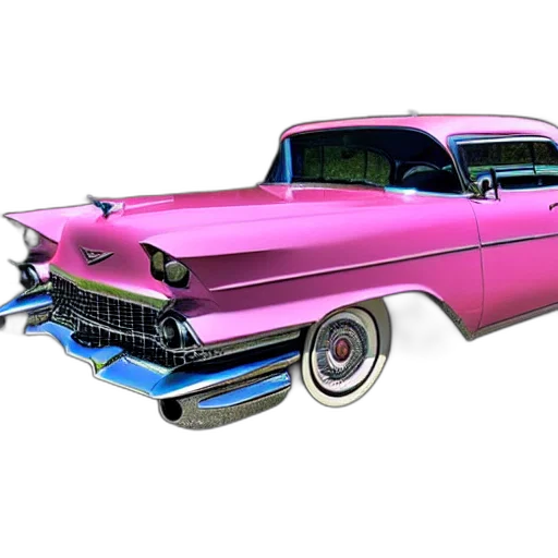 car, 3d render, photorealistic, concept art, pastel, cadillac, coupe, airbrushed transparent PNG cut-out