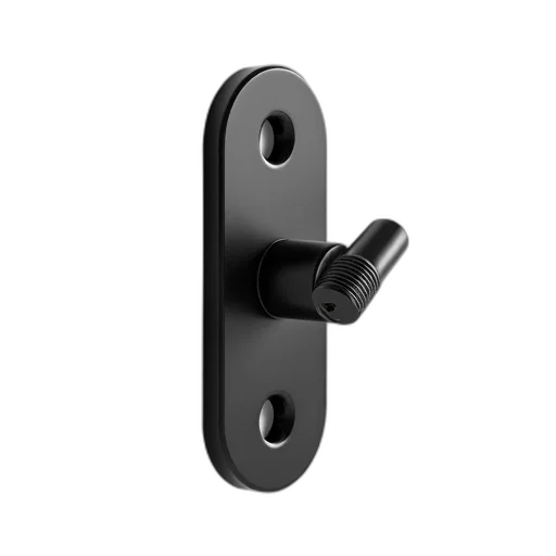 jewelry, 3d render, black, metal, bracket, circular, hole, bolt transparent PNG cut-out