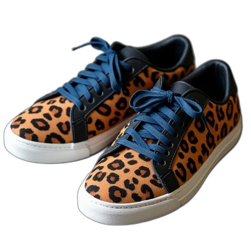shoes, leopard, print, sneaker transparent PNG cut-out