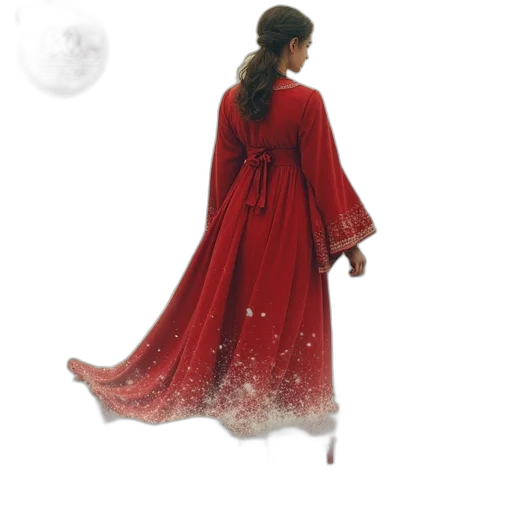dress, staff, fantasy art, concept art, pixel art, photorealistic, outer space, snow transparent PNG cut-out