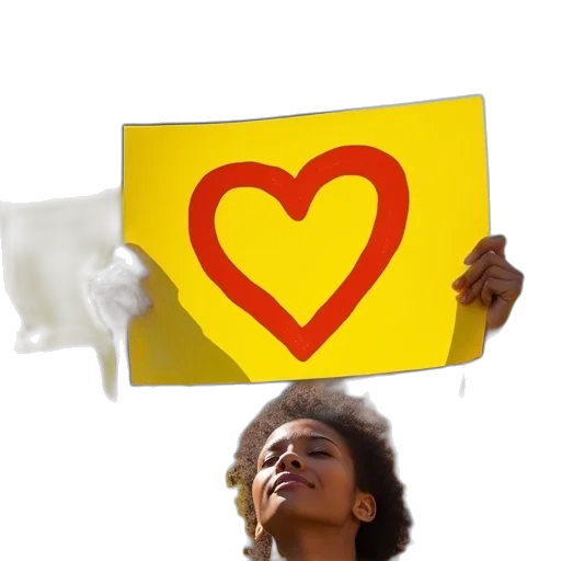 people, holding, yellow, signs, health, sector transparent PNG cut-out