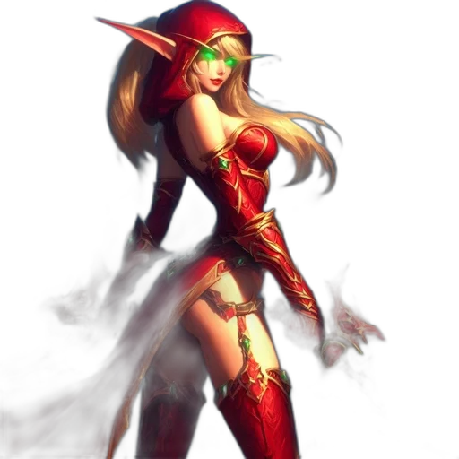 staff, dress, fantasy art, concept art, pixel art, comic book art, red, green transparent PNG cut-out