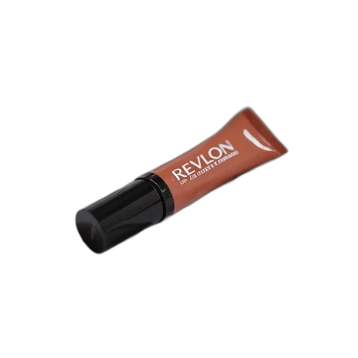 brown, revlon, lip, gloss, tube, lying, white, bedspread transparent PNG cut-out