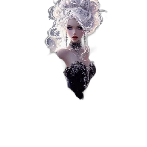 hair, crown, face, mask, fantasy art, concept art, comic book art, photorealistic transparent PNG cut-out
