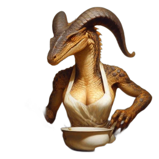 dragon, creature, hat, animal, concept art, 3d render, photorealistic, fantasy art transparent PNG cut-out
