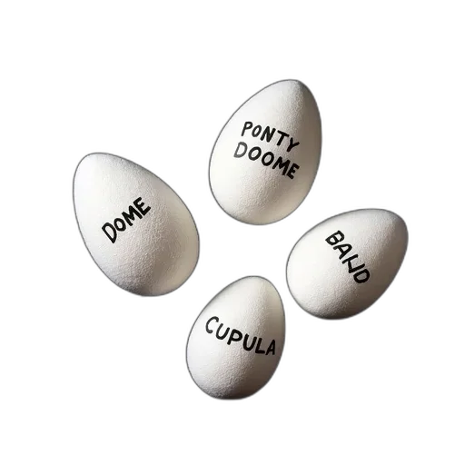 food, jewelry, three, white, fabric-covered, eggs, arranged, black transparent PNG cut-out