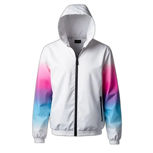 jacket, vaporwave, pastel, colorful, neon, monochrome, white, pink transparent PNG cut-out