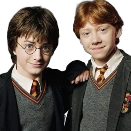 two, young, boys, dressed, school, uniforms, ties, one transparent PNG cut-out