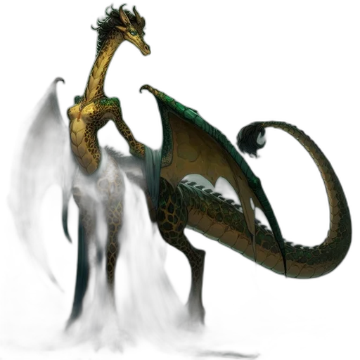 dragon, staff, creature, sword, concept art, fantasy art, 3d render, photorealistic transparent PNG cut-out