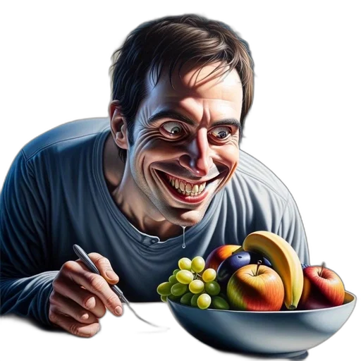 food, face, mask, creature, photorealistic, concept art, oil painting, cartoon transparent PNG cut-out