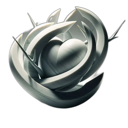 jewelry, crown, flower, mask, 3d render, concept art, photorealistic, marble-like transparent PNG cut-out