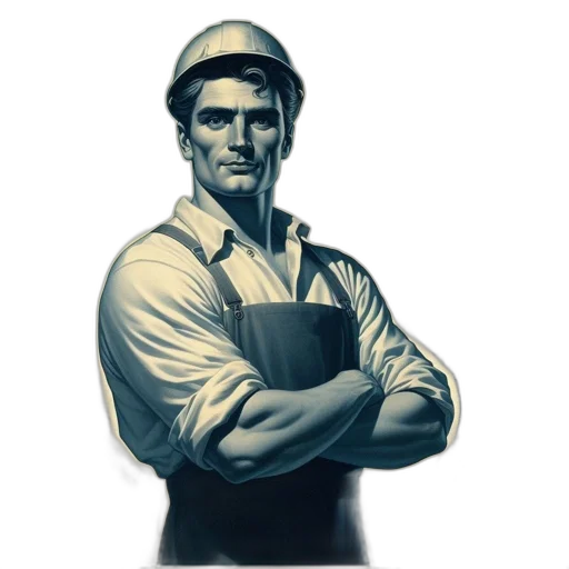 staff, robot, face, comic book art, photorealistic, cartoon, concept art, man transparent PNG cut-out