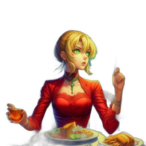 food, staff, robot, face, concept art, fantasy art, pixel art, anime transparent PNG cut-out