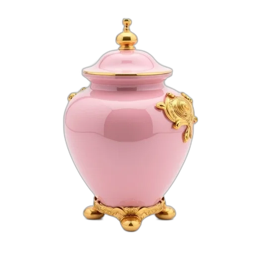 jewelry, furniture, bottle, crown, 3d render, pink, ceramic, urn transparent PNG cut-out