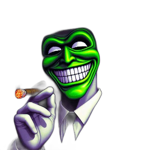 mask, face, concept art, pixel art, comic book art, cartoon, green, three transparent PNG cut-out