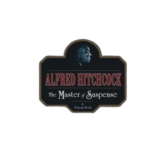 alfred, hitchcock, master, suspense, pop-up, book, featuring, iconic transparent PNG cut-out