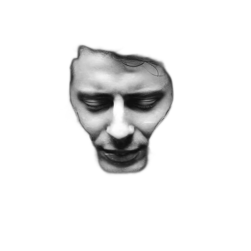 face, mask, robot, crown, photorealistic, pencil sketch, 3d render, pixel art transparent PNG cut-out