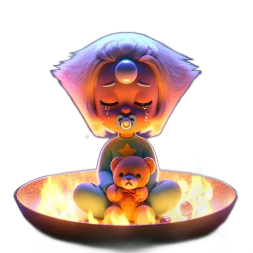 crown, mask, jewelry, concept art, 3d render, fire, animated, figure transparent PNG cut-out