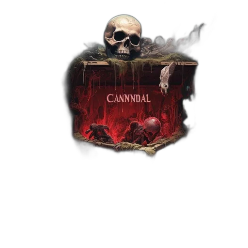 crown, weapon, mask, concept art, fantasy art, photorealistic, 3d render, eerie transparent PNG cut-out