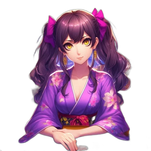 staff, dress, weapon, face, anime, pixel art, fantasy art, vaporwave transparent PNG cut-out