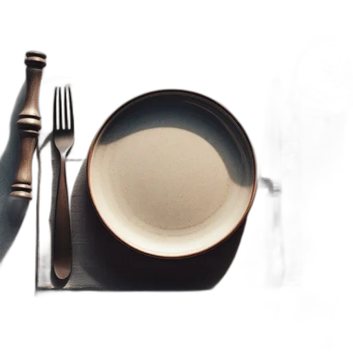food, jewelry, 3d render, photorealistic, earth tones, monochrome, dark, dining transparent PNG cut-out