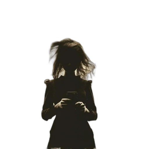 dress, jacket, hair, mask, concept art, photorealistic, 3d render, neon lights transparent PNG cut-out