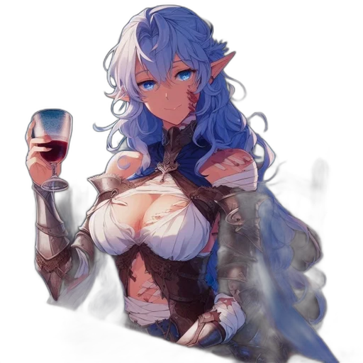 dragon, staff, dress, bottle, fantasy art, concept art, watercolor, pixel art transparent PNG cut-out
