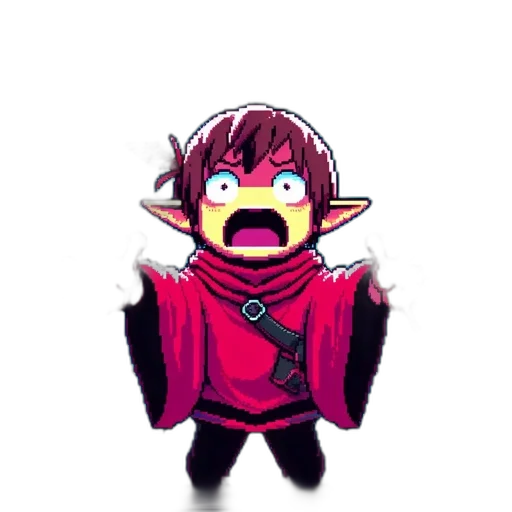 staff, creature, mask, weapon, pixel art, concept art, anime, cartoon transparent PNG cut-out