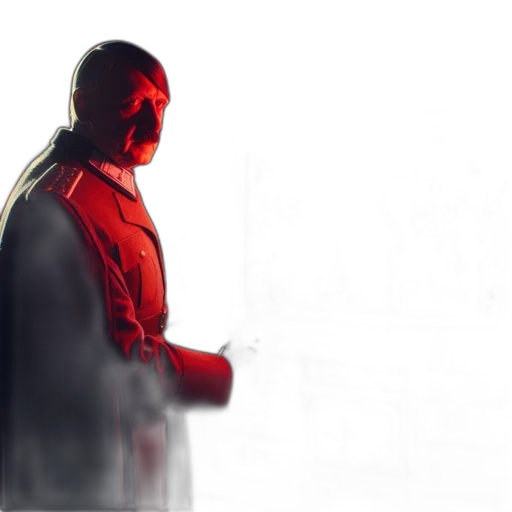 jacket, mask, robot, staff, concept art, 3d render, comic book art, photorealistic transparent PNG cut-out