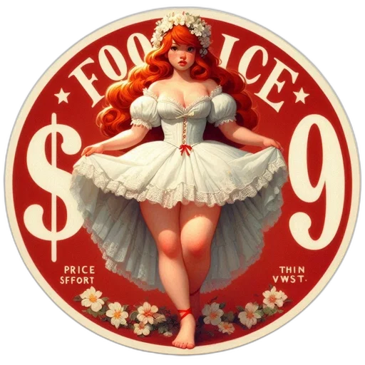 food, concept art, comic book art, redhead, woman, wearing, floral, crown transparent PNG cut-out