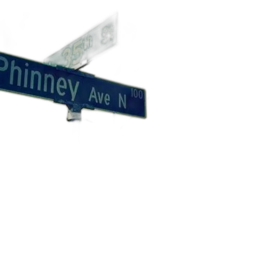 3d render, city street, street, corner, signs, 35th, phinney, ave transparent PNG cut-out