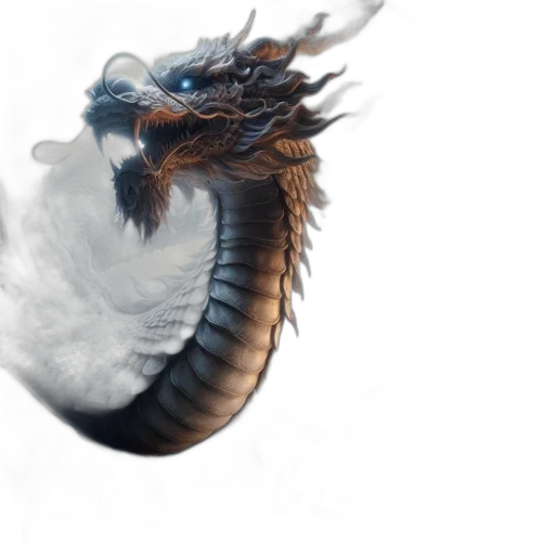 dragon, sword, creature, staff, fantasy art, concept art, 3d render, photorealistic transparent PNG cut-out