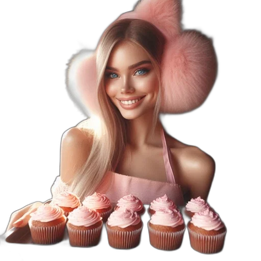 food, face, hair, flower, photorealistic, 3d render, pixel art, fantasy art transparent PNG cut-out
