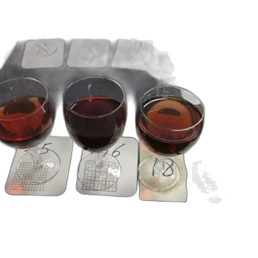 table, several, glasses, wine, each, labeled, number transparent PNG cut-out