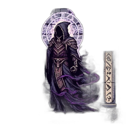 jewelry, mask, staff, concept art, fantasy art, pixel art, cyberpunk, dark transparent PNG cut-out