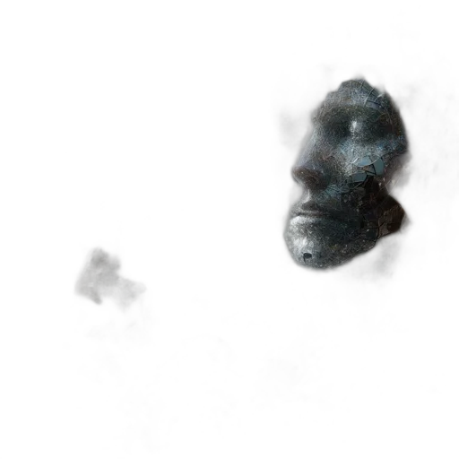 face, mask, robot, crown, 3d render, photorealistic, concept art, comic book art transparent PNG cut-out