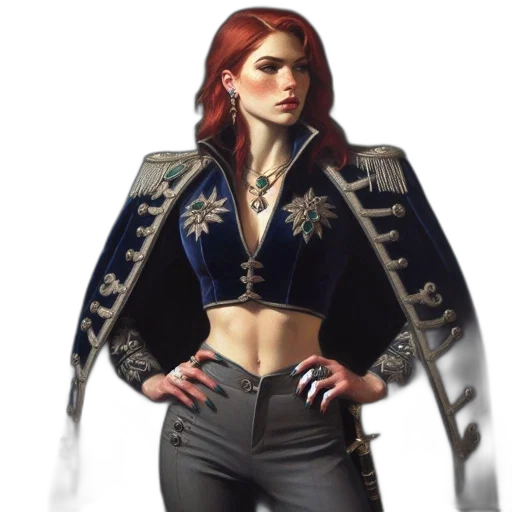 jacket, jewelry, crown, concept art, fantasy art, pixel art, cyberpunk, dark transparent PNG cut-out