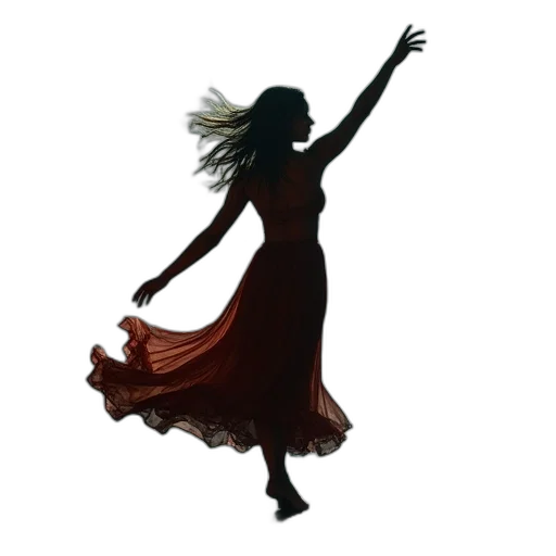 dress, photorealistic, concept art, 3d render, woman, dancer, dancing, rain transparent PNG cut-out